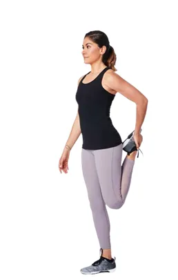 تمرین کشش دو سره زانو (Quadriceps Stretch)